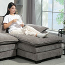 Sofas, Shadow Creek 120-in L-Shaped Sectional with Reversible Chaise Lounge - Grey - Seasonal Overstock