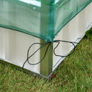 Planters, 5.5' x 3' Galvanized Steel Raised Garden Bed with Removeable Mesh Netting Frame - Cream - Seasonal Overstock