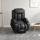 Lift Chairs, Darian Dark Grey Faux Leather Powered Lift Chair Recliner - Seasonal Overstock