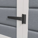 Storage Sheds, 6' x 4.5' Polypropylene Resin Plastic Outdoor Storage Shed with Lockable Double Doors, Floor - Grey - Seasonal Overstock