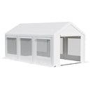 10' X 20' White Party Tent Gazebo with 6 Removeable Side Wall and 2 Door Panels