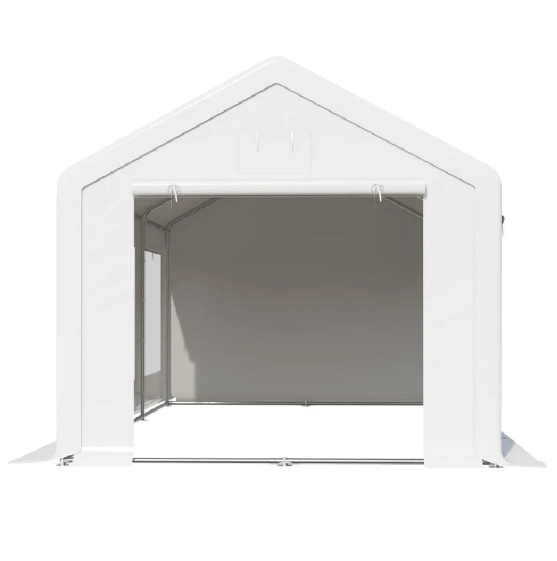 10' X 20' White Party Tent Gazebo with 6 Removeable Side Wall and 2 Door Panels