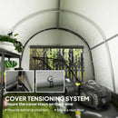 10 ' x 10' Portable Outdoor Storage Shed for ATVs, Bicycles and Tools - Light Grey