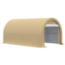 10' x 16' Heavy Duty Portable Shed Carport for Car, Boat, ATV, Motorcycle Storage - Beige