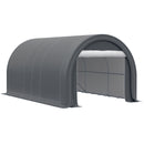 Grey 10 x 16 Portable Storage Shed Carport 