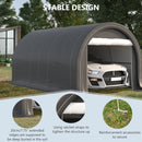 10' x 16' Heavy Duty Portable Shed Carport for Car, Boat, ATV, Motorcycle Storage - Grey