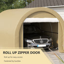10' x 16' Heavy Duty Portable Shed Carport for Car, Boat, ATV, Motorcycle Storage - Beige