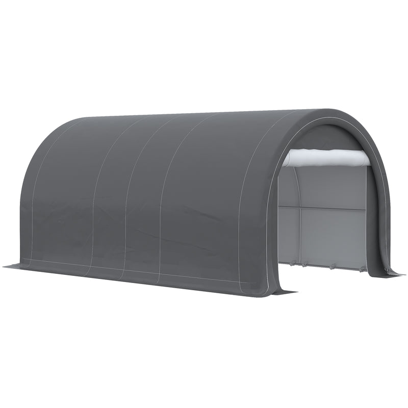 10' x 16' Heavy Duty Portable Shed Carport for Car, Boat, ATV, Motorcycle Storage - Grey