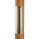 10' x 8' Round Sun Shade Market Umbrella with Wood Bamboo Pole - White - Seasonal Overstock