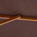 Patio Umbrellas, 10' x 8' Round Sun Shade Market Umbrella with Wood Bamboo Pole - Coffee Brown - Seasonal Overstock