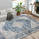 Area Rugs, Aegean Slate Washable Vintage Area Rug by Sahara Designs - Seasonal Overstock