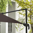 Patio Umbrellas, 10' x 10' Square Offset Cantilever Patio Umbrella with 4 Adjustable Angles and 360 Rotation - Coffee Brown - Seasonal Overstock