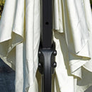 Patio Umbrellas, 10' x 10' Square Offset Cantilever Patio Umbrella with 4 Adjustable Angles and 360 Rotation - Cream White - Seasonal Overstock