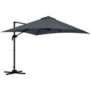 Patio Umbrellas, 10' x 10' Square Offset Cantilever Patio Umbrella with 4 Adjustable Angles and 360 Rotation - Dark Grey - Seasonal Overstock