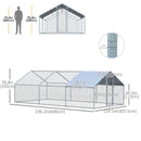 10' x 20' Walk-In Coop Pen for Chickens, Ducks and Small Animals with Canopy