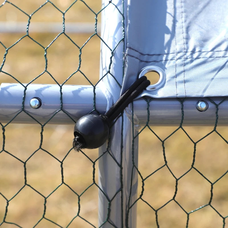 10' x 20' Walk-In Coop Pen for Chickens, Ducks and Small Animals with Canopy