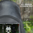 All-season storage tent with waterproof, dustproof, tear-resistant, and UV-resistant features.