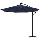 Patio Umbrellas, 10ft Outdoor Offset Cantilever Patio Umbrella with Solar LED Lights - Blue - Seasonal Overstock