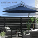 Patio Umbrellas, 10ft Outdoor Offset Cantilever Patio Umbrella with Solar LED Lights - Blue - Seasonal Overstock