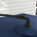 Patio Umbrellas, 10ft Outdoor Offset Cantilever Patio Umbrella with Solar LED Lights - Blue - Seasonal Overstock