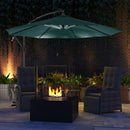 Patio Umbrellas, 10ft Outdoor Offset Cantilever Patio Umbrella with Solar LED Lights - Green - Seasonal Overstock