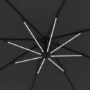 Patio Umbrellas, 10ft Outdoor Offset Cantilever Patio Umbrella with Solar LED Lights - Grey - Seasonal Overstock