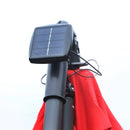 Patio Umbrellas, 10ft Outdoor Offset Cantilever Patio Umbrella with Solar LED Lights - Red - Seasonal Overstock