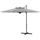 Patio Umbrellas, 10ft Cantilever Patio Umbrella Offset Aluminum Pole with 360° Rotation, Tilt and Crank Open - Grey - Seasonal Overstock