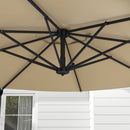 Patio Umbrellas, 10ft Cantilever Patio Umbrella Offset Aluminum Pole with 360° Rotation, Tilt and Crank Open - Khaki - Seasonal Overstock