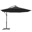 Patio Umbrellas, 10' Deluxe Cantilever Patio Umbrella - Black - Seasonal Overstock