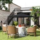 Patio Umbrellas, 10' Deluxe Cantilever Patio Umbrella - Black - Seasonal Overstock