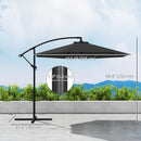 Patio Umbrellas, 10' Deluxe Cantilever Patio Umbrella - Black - Seasonal Overstock