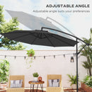 Patio Umbrellas, 10' Deluxe Cantilever Patio Umbrella - Black - Seasonal Overstock
