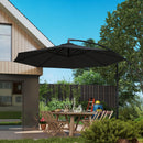 Patio Umbrellas, 10' Deluxe Cantilever Patio Umbrella - Black - Seasonal Overstock