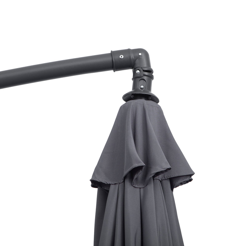 Patio Umbrellas, 10' Deluxe Cantilever Patio Umbrella - Dark Grey - Seasonal Overstock