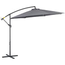 Patio Umbrellas, 10' Deluxe Cantilever Patio Umbrella - Dark Grey - Seasonal Overstock