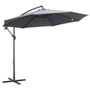 Patio Umbrellas, 10' Deluxe Cantilever Patio Umbrella - Dark Grey - Seasonal Overstock