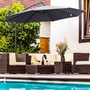 Patio Umbrellas, 10' Deluxe Cantilever Patio Umbrella - Dark Grey - Seasonal Overstock