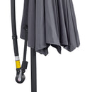 Patio Umbrellas, 10' Deluxe Cantilever Patio Umbrella - Dark Grey - Seasonal Overstock
