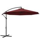 Patio Umbrellas, 10' Deluxe Cantilever Patio Umbrella - Wine Red - Seasonal Overstock