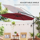 Patio Umbrellas, 10' Deluxe Cantilever Patio Umbrella - Wine Red - Seasonal Overstock