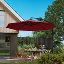 Patio Umbrellas, 10' Deluxe Cantilever Patio Umbrella - Wine Red - Seasonal Overstock
