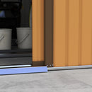 11.2' x 12.5' Large Garden Storage Shed with Dual Sliding Doors - Tan Brown