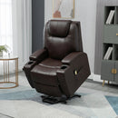Lift Chairs, West Haven Power Lift Chair Recliner with Remote and Cup Holders - Brown - Seasonal Overstock