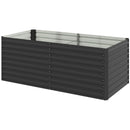 5' x 3' Raised Garden Planter Box Galvanized Steel - 24in Deep - Dark Grey