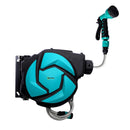 Gardening Accessories, 33ft Retractable Wall Mounted Garden Hose Reel with 180° Swivel - Seasonal Overstock