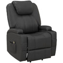 Lift Chairs, Harmond Grove Electric Lift Assist Recliner Chair with Cup Holders and Remote in Grey Faux Leather - Seasonal Overstock