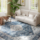 Area Rugs, Aegean Slate Washable Vintage Area Rug by Sahara Designs - Seasonal Overstock