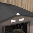 Storage Sheds, 11' x 9' Large Garden Storage Shed with Dual Sliding Doors - Brown - Seasonal Overstock