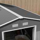 Storage Sheds, 11' x 9' Large Garden Storage Shed with Dual Sliding Doors - Grey - Seasonal Overstock
